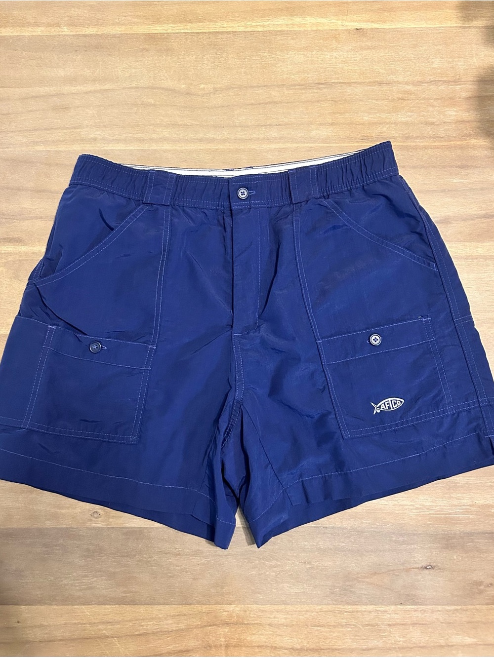 AFTCO Bluewater Fishing Shorts Navy Utility Cargo Lightweight Women’s Outdoor